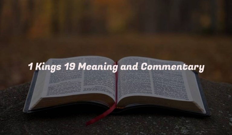 1 Kings 19 Meaning and Commentary