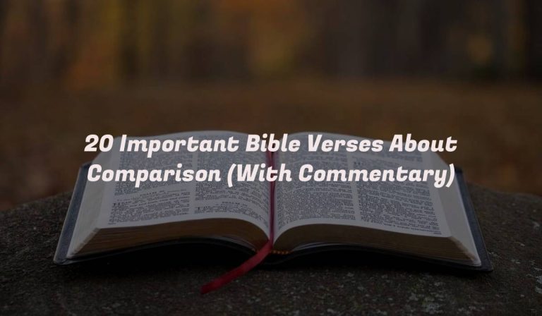 20 Important Bible Verses About Comparison (With Commentary)