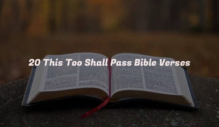 20 This Too Shall Pass Bible Verses