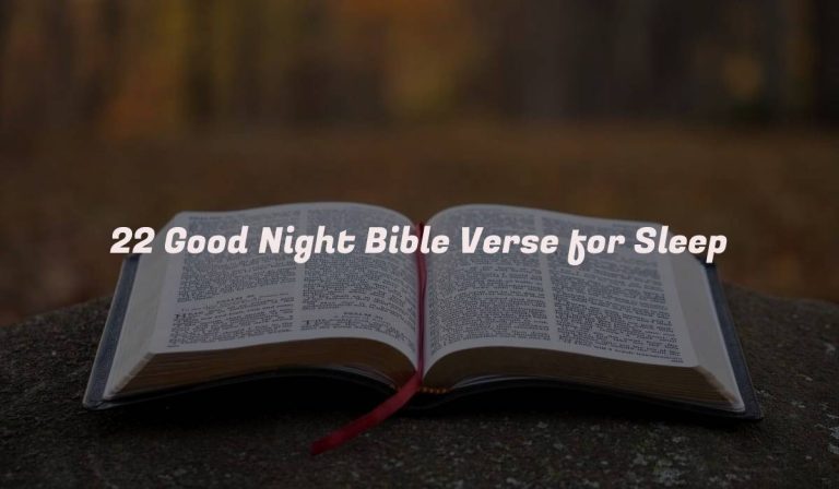 22 Good Night Bible Verse for Sleep