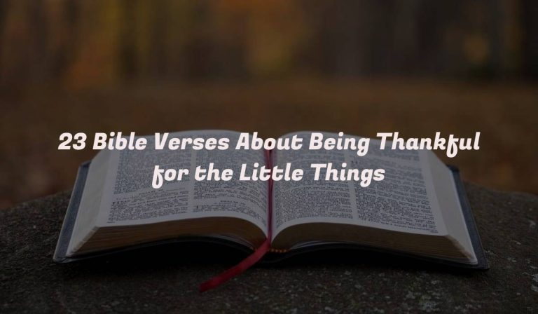 23 Bible Verses About Being Thankful for the Little Things