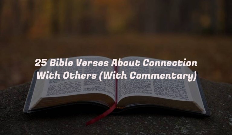 25 Bible Verses About Connection With Others (With Commentary)