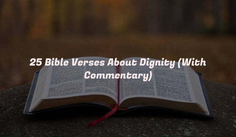 25 Bible Verses About Dignity (With Commentary)