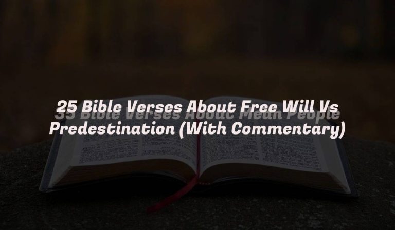 25 Bible Verses About Free Will Vs Predestination (With Commentary)