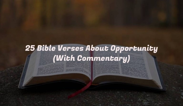 25 Bible Verses About Opportunity (With Commentary)