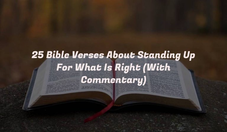 25 Bible Verses About Standing Up For What Is Right (With Commentary)