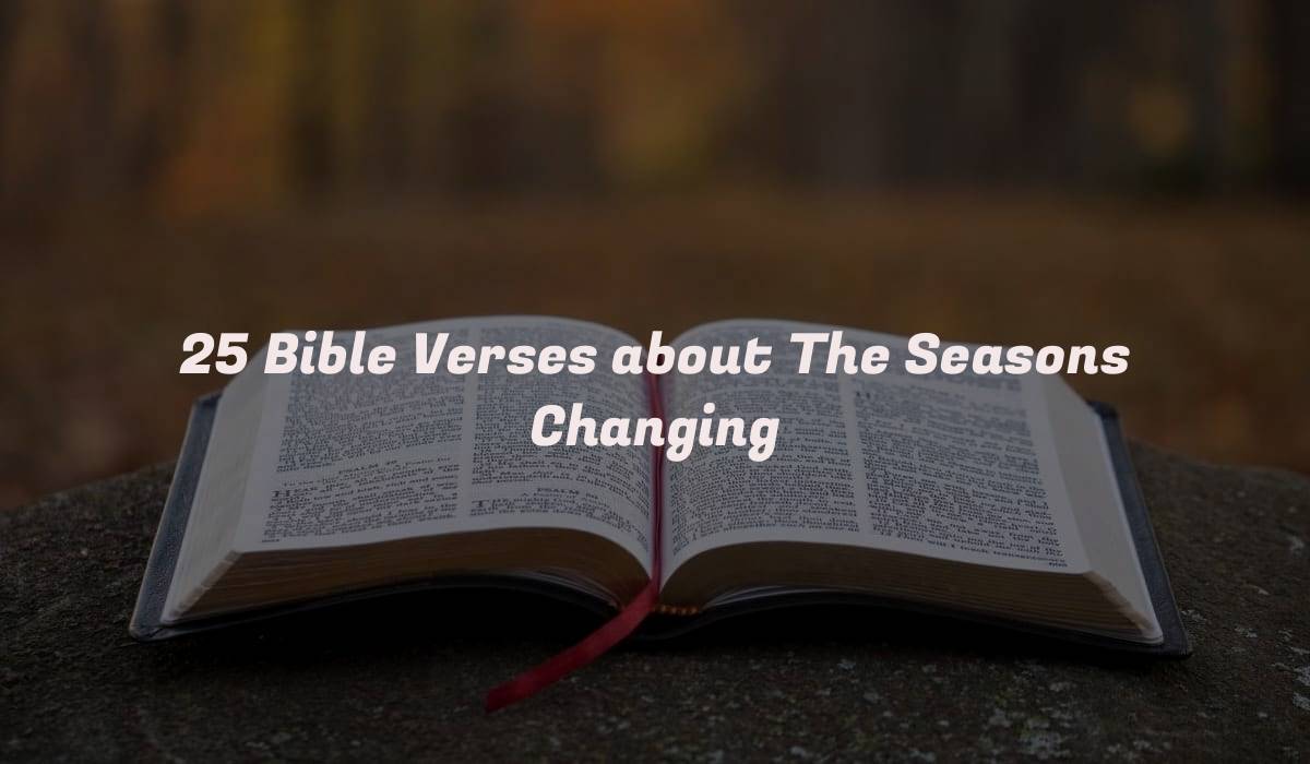 25 Bible Verses about The Seasons Changing