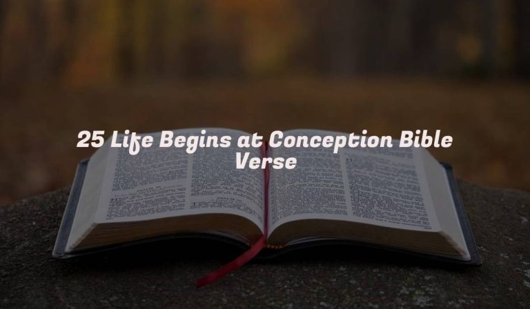 25 Life Begins at Conception Bible Verse