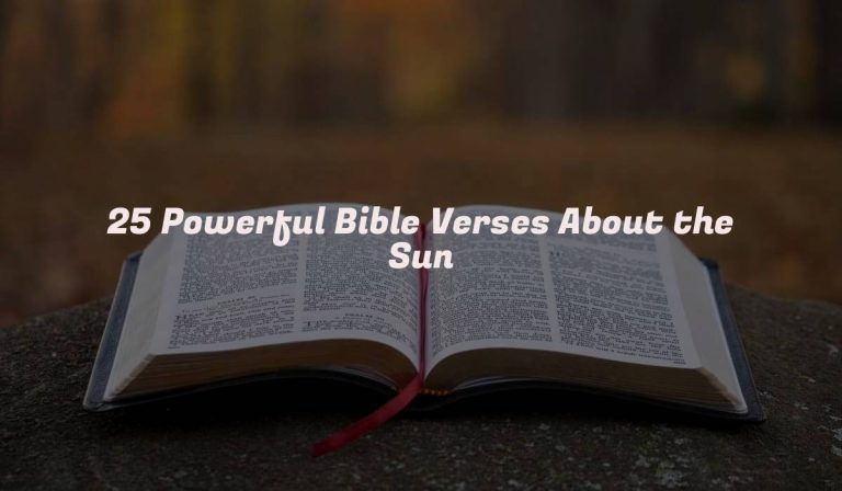 25 Powerful Bible Verses About the Sun