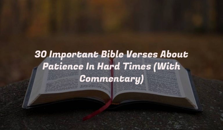 30 Important Bible Verses About Patience In Hard Times (With Commentary)