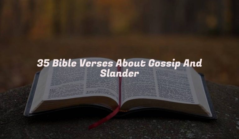 35 Bible Verses About Gossip And Slander