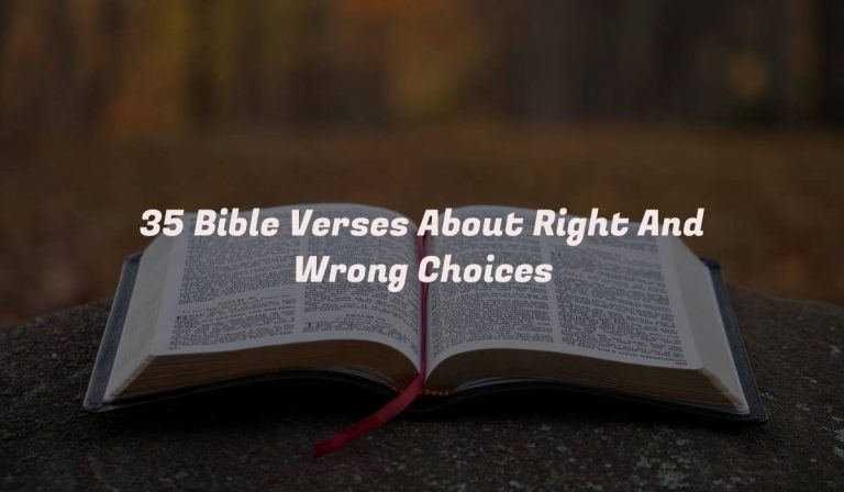 35 Bible Verses About Right And Wrong Choices