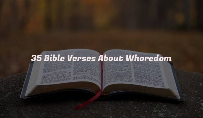 35 Bible Verses About Whoredom