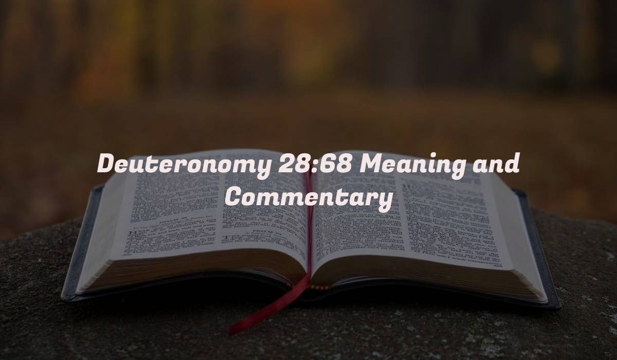 Deuteronomy 28:68 Meaning and Commentary