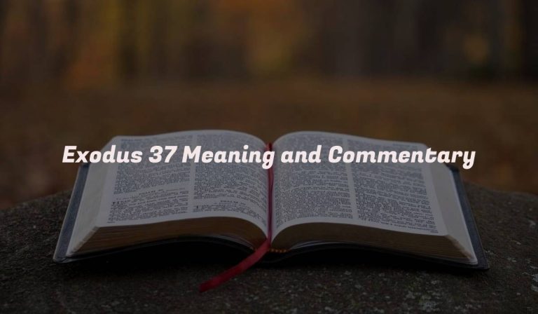 Exodus 37 Meaning and Commentary