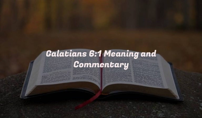 Galatians 6:1 Meaning and Commentary