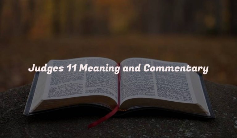 Judges 11 Meaning and Commentary