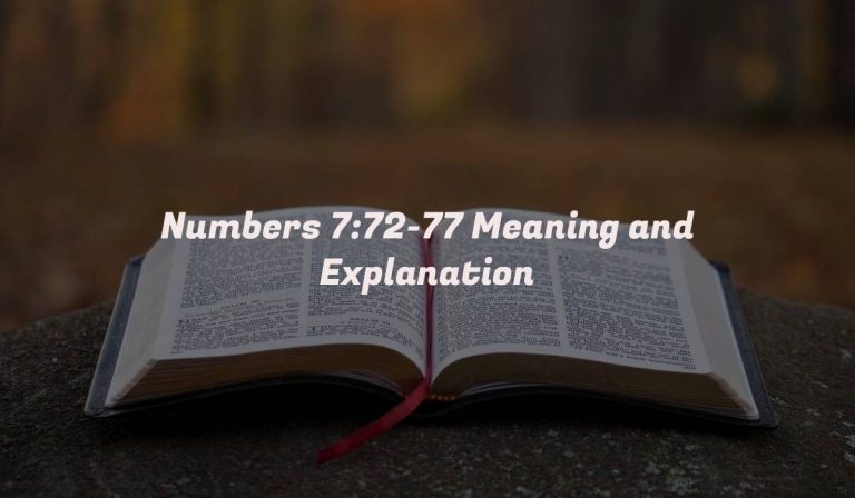 Numbers 7:72-77 Meaning and Explanation