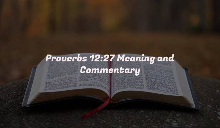 Proverbs 12:27 Meaning and Commentary