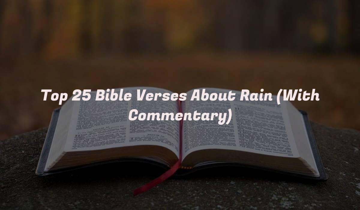 Top 25 Bible Verses About Rain (With Commentary)