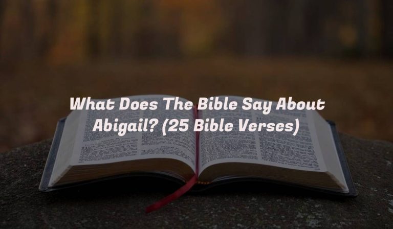 What Does The Bible Say About Abigail? (25 Bible Verses)