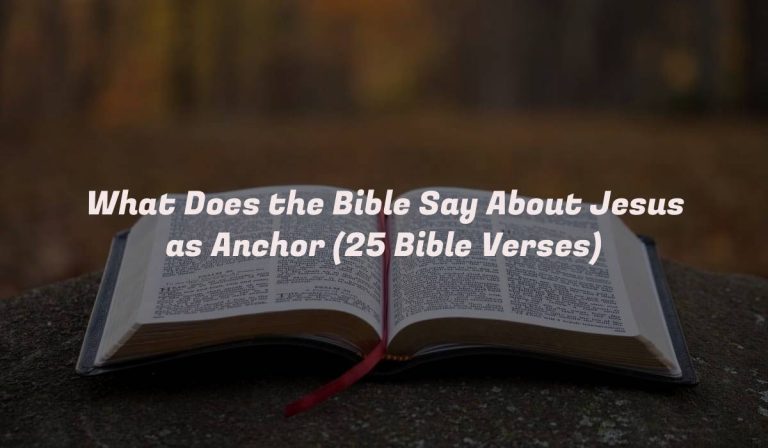 What Does the Bible Say About Jesus as Anchor (25 Bible Verses)