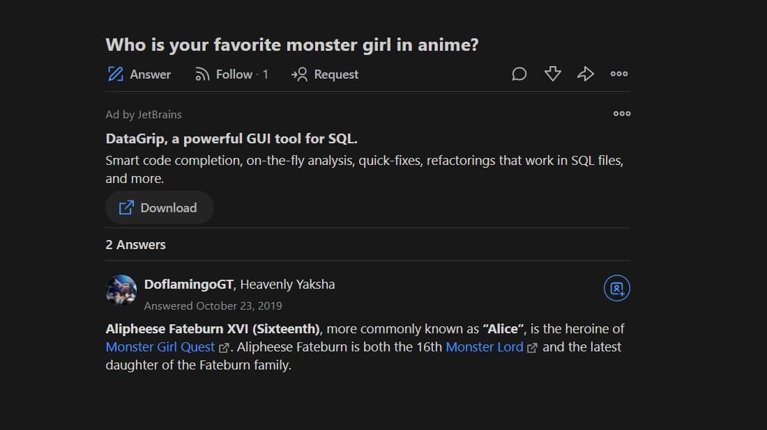 quora reaction for monster musume season 2